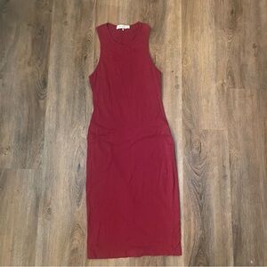 Wayf Burgundy Sleeveless Bodycon Midi Dress Size XS